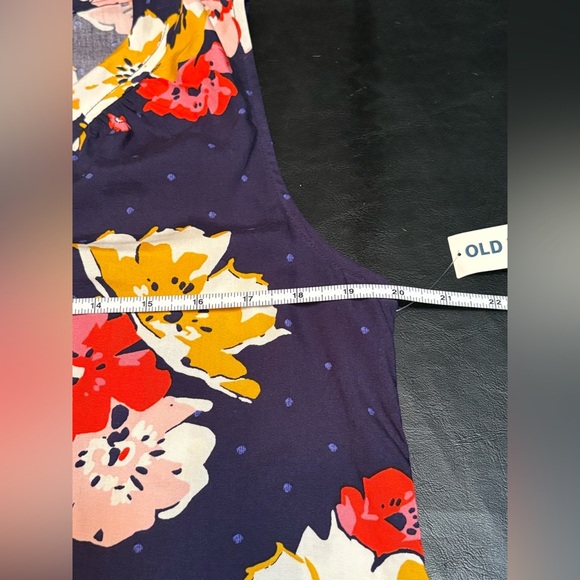 Old Navy Floral Sleeveless Dress - Navy - Lightweight size M Tall. NWT - Picture 12 of 14